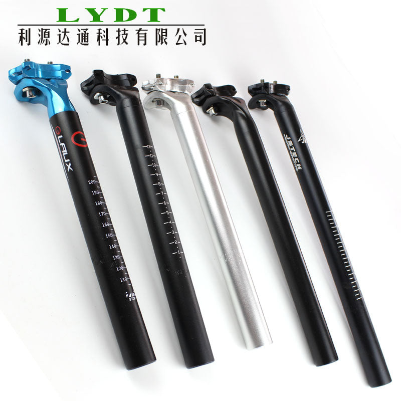 Aluminum Alloy Seatpost 27.2mm with Scale Markings, Rearward Offset, for Mountain Bikes