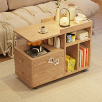 Modern Design Rolling Sofa Mobile Organizer with Drawers 360° Rotating Wheels C-Shaped Rolling Table Space-Saving Nightstand Sturdy Construction for Homeowners, Families, Apartment Dwellers, Bedroom, Small Areas, Home Office