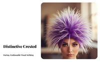 Mohawk Look Cockscomb Headpiece Colorful Design Themed Synthetic Headpiece Pre-Lookd Costume Accessory Easy to Wear for Performers, Cosplayers, Stage Performances, Cosplay Events, Halloween, Festivals