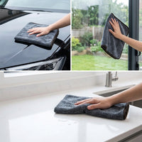 Twisted Loop Car Drying Towel Microfibre Towel, High Absorbency Microfiber Cloths, Double-Sided for Car Paint, Glass, Chrome and LCD Screens