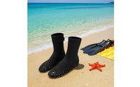 Wear-Resistant 3mm Neoprene Water Socks Shielding Anti-Slip Dive Socks Quick-Dry Thermal Snorkeling Booties Foldable for, Diving, Rafting