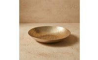 Tray with Hammered Texture Gold Elliptical Tray Low-Profile for Coffee Table