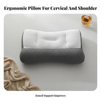 Adjustable Height Cervical Support Pillow Memory Foam Cervical Neck Pillow Washable Cover for Adults, Back Sleepers, Sleep, Bed, Bedroom