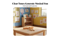 High and Low Tsingles two-tsingletsingle Wood percussion block Develops Rhythm Skills Slotted Wood percussion block with Mallet Natural Sound Percussion Instrument single-Piece Design for Classroom