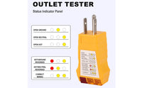 2 Pieces Grounding Test Outlet Tester and Conductivity Pen Kit LED Indicator Lights Electrical Socket Ground Tester Insulated Housing United States Plug Wiring Polarity Checker for Home Inspectors