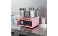 Stainless Steel Bowl Cotton Candy Machine Easy to Use Electric Cotton Candy Machine Adjustable Temperature Control Commercial Sugar Flosser Anti-Slip Feet for Street Vendors, Caterers, Business Owners, Festivals, Carnivals, Parties