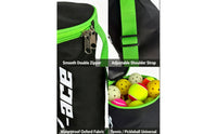 Waterproof Tennis Ball Bag High Capacity Ball Storage Bag with Shoulder Strap Zippered Equipment Portable for Players, Coaches