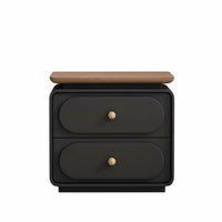 mid-century-inspiredera Modern design Storage Nightstand Leather-Like Surface Single-Drawer End Table Fully Assembled Bedside Cabinet Minimalist Design for Homeowners, Apartment Dwellers, Students, Guest Room, Hotel, Office