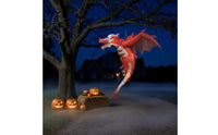 Hanging Dragon Illuminated Inflatable Dragon with Light Halloween Decoration Glowing for Yard, Porch