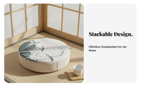Thickened Design Chinese Design Floor Cushion Comfortable Lotus Print Seat Cushion Soft for Meditators, Adults, Bay Window, Tea Room