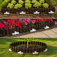 Plastic Garden Fence Edging Outdoor Landscape Border for Yard Patio Flower Bed