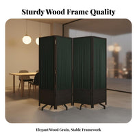 Foldable Design Multi-Panel Folding Screen Mobile 4-Panel Partition Screen Freestanding Room Divider Portable for Office Workers, Business Owners, Interior Designers, Bedroom, Restaurant, Studio Apartment