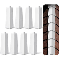 8 Pieces Aluminum Corner Corners with Nails Tapered Siding Corner Corners Hassle Hardware for Homeowners