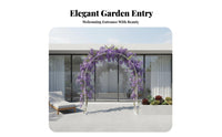 Rust-Proof Flower Arch Trellis Weather Resistant Climbing Plant Archway Heavy-Duty Climbing Plant Arbor Powder Coated Finish for Homeowners, DIY Enthusiasts, Event Planners, Patio, Pathway, Party