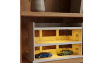 1/64 Parking Garage 3-level/64 Car Display Cabinet Miniature Display Diecast Car Garage for Collectors, Desk
