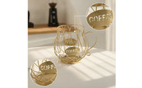 Coffee Pod Holder Wide-Mouth Coffee Capsule Organizer Mug Shaped Basket Compact Sturdy for Kitchen Counter