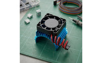Motor Thermal Sink with Heat Dissipation Fan Dissipation RC Motor Cooling Fan Aluminum for Model Builders, Hobby Projects
