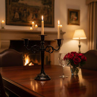 5-Arm Candelabra Ornate Design Metal Candle Candelabra Gift Idea for Wedding