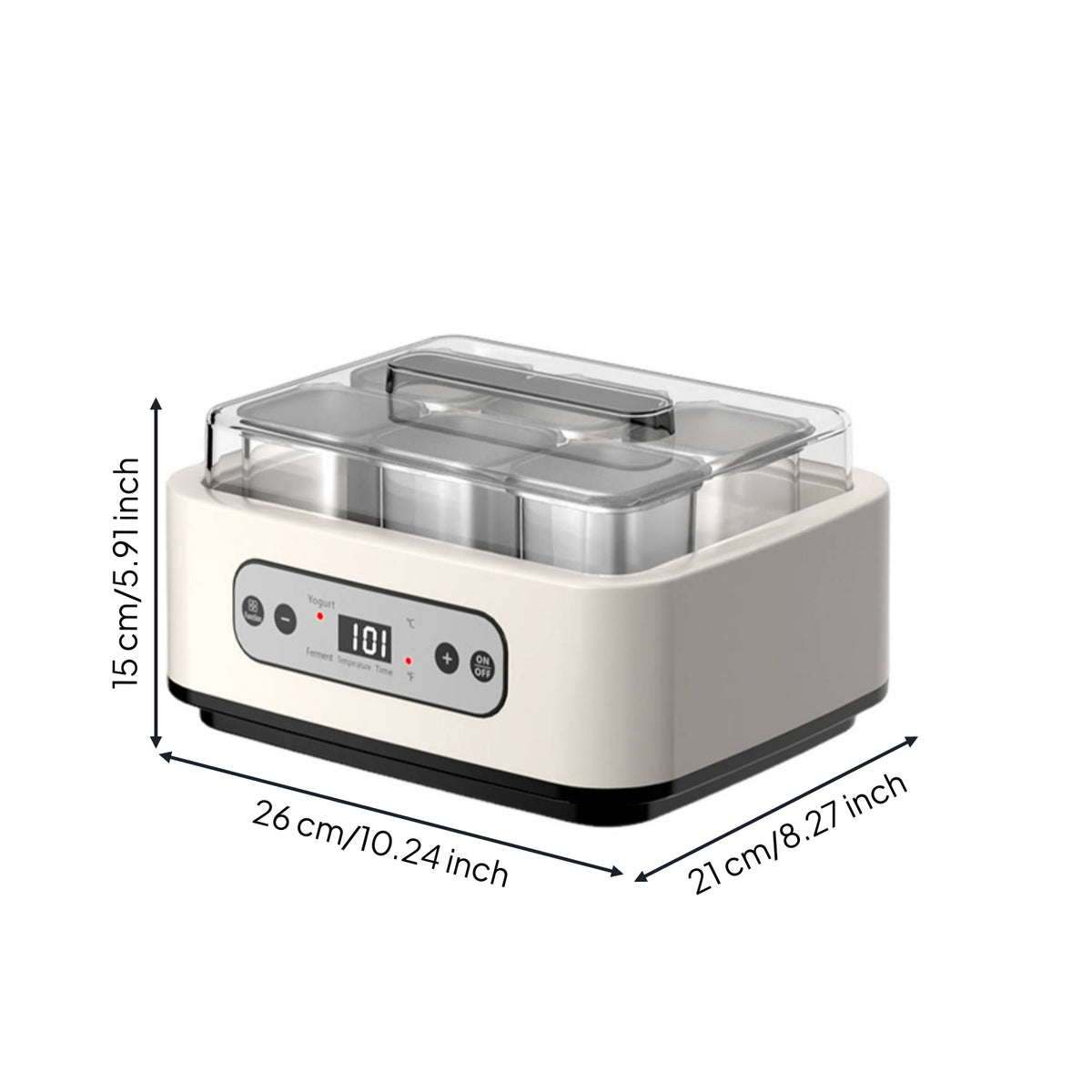 Countertop Yogurt Maker Home Fermentation Digital Yogurt Maker Transparent Lid