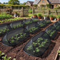 Mesh Plant Cover with Ground Nails Low-Profile Garden Protector with Ground Stakes Lightweight Triangular Garden Cover for Vegetable Patches
