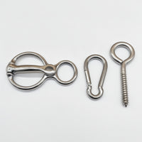 3 Pieces Horse Tie Loop with Bolt Secure Hitching Loop Tying Kit Heavy-Duty Hardware Long-Lasting for Farmers, Barns, Stables