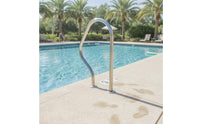 Stainless Steel Pool Handrail Floor-Mount Swimming Pool Handrail Rustproof Hardware Heavy-Duty for Swimmers