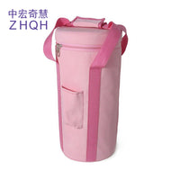 Portable Pink Singing Bowl Bag Handheld Crystal Bowl Storage Tote