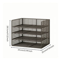 File Organizer with Shelves Space Saving Beneath the Desk Organizer for Students, Teachers, Office, Small Workspaces