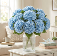 New Artificial Hydrangea Flower 3 Leaves 96 Petals for Wedding Home Decoration and Photography Props