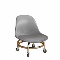 360-Degree Swivel Low-Profile Roller Seat Quiet Wheels Cushioned Roller Stool Effortless Rolling Mobile Seating Ergonomic Backrest for Homeowners, Beauticians, Living Room, Salon, Bathroom, Office