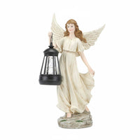 Solar Divine Outdoor Light Hand-Painted Angel Statue with Solar Lantern Decorative Lighting Outdoor Decoration for Patio