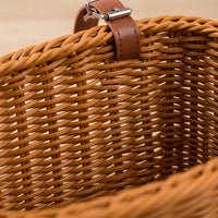 Kids' Woven Bicycle Basket - Vintage Style Front Handlebar Storage for Balance Bikes & Scooters