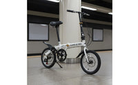 Variable Speed 20 Inch Folding Bike Installation-without Cost Portable Lightweight Bike Double Disc Brakes Personal Vehicle High-Carbon Steel Frame for Students