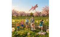 Spring Scene Model Detailed Craftsmanship Kite Flying Model Hand Painted Resin Miniature Scene for Photography
