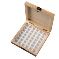 Clasp Closure Wooden Nail Storage Box Rectangular Hinged Nail Box High Capacity Manicure Case Lightweight