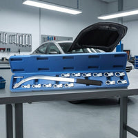 15 Pieces Drive Belt Tool Set with Ratcheting Wrench Compact Drive Belt Wrench Set Hard-to-Reach for Mechanics