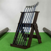 Stable Foldable Golf Club Rack Wooden Golf Club Rack for Indoor