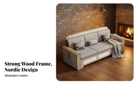 Corner Couch with Chaise Longue sturdy Wood Frame L-Shaped Sectional Couch Nordic design Sofa Set for Families, Homeowners, Lounge Area, Small Spaces