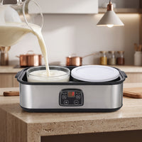 Yogurt Maker with Glass Cups Automatic Yogurt Maker Machine with Glass Jars Adjustable Appliance for Kitchen