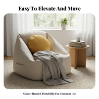Modern Minimalist and design Oversized Human Dog Bed cleanable Cover Floor Pod Chair Full frame cradle Floor Lounger No Assembly Required for Apartment Dwellers, Young Adults, Bedroom, Living Room, perusing corner, Lounge Area