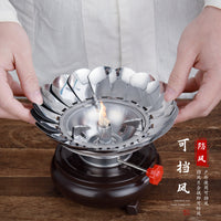 户外便携酒精炉煮茶防风复古加热烧水保温304不锈钢提梁壶茶炉具