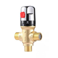 All-Brass Thermostatic Mixing Valve 1/2" 3/4" 1" Surface-Mounted for Solar Piping