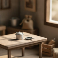 1:64 Scale Miniature Cooktop with Frying Pan Compact Miniature Cooktop Diecast Cookware Alloy for Hobbyists, Dollhouse