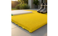 Rectangular Plastic Bristle Ski Mat Yellow Ski Practice Mat