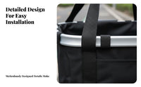 Easy Install Quick Release Handlebar Basket Multifunctional Quick Release Cycle Basket Foldable for Picnics