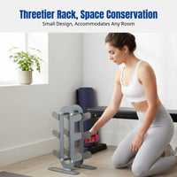 Dumbbell Rack, Multi-Functional 3-Tier Storage Stand, Home Gym Equipment, Space-Saving Organizer for Men & Women