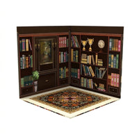 L-Shaped Miniature Diorama Backdrop Flat-Packing Diorama Backdrop Compact Miniature Display Base Freestanding for Collectors, Hobbyists