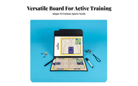 Portable Attachable Soccer Board Double-Sided Foldable Basketball Strategy Clipboard Zippered Case for Practice Sessions, Game Day