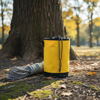 Water Resistant Rope Storage Container Bag Lightweight Drawstring Tool Container Multi-Pocket Design for Arborists, Construction Workers