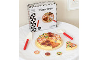 Printed Toppings Wooden Pizza Toy Colorful Graphics Pretend Pizza Set Hands-on Kids Plaything Educational for Children